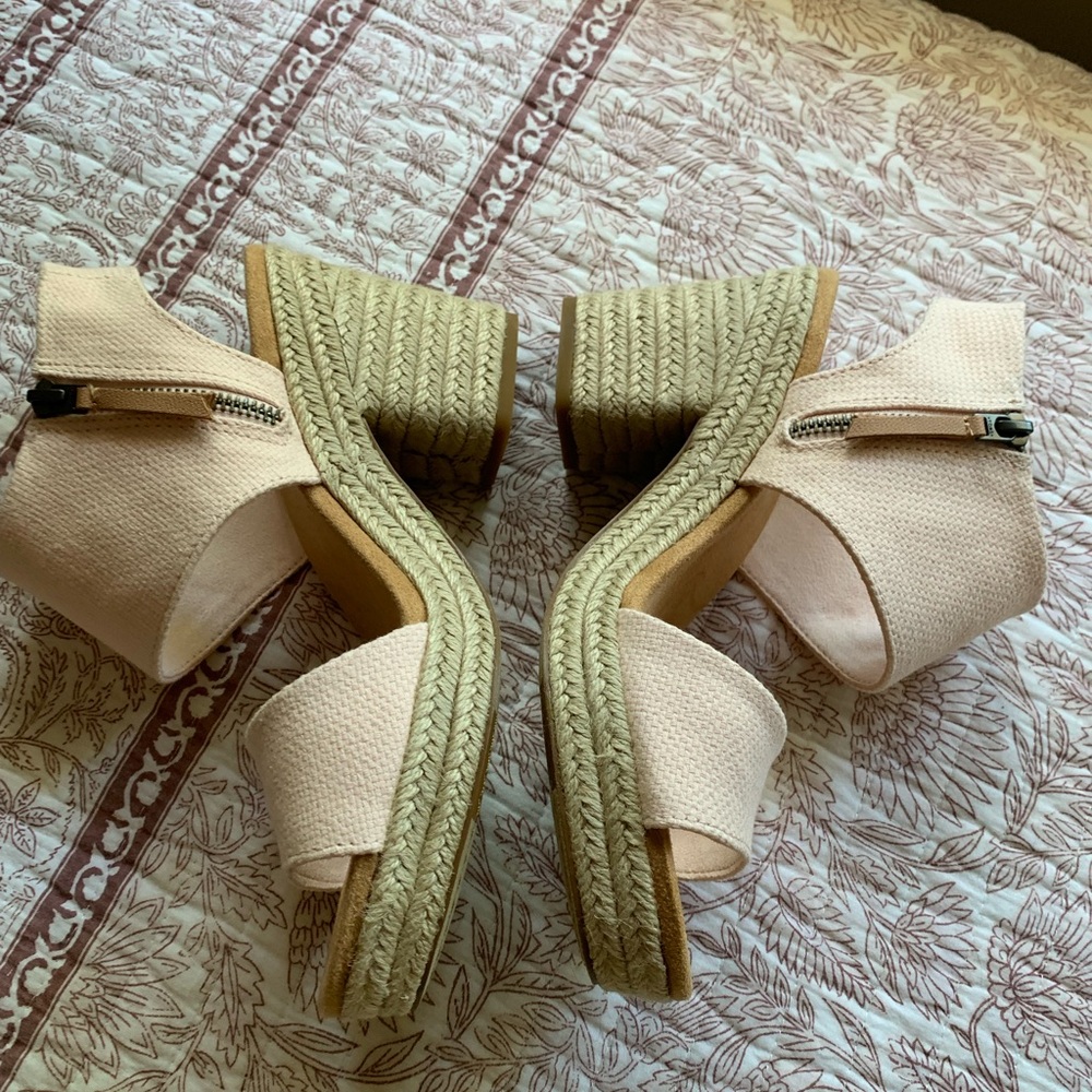 NWOT TOMS Women's Majorca Wedge Sandals in Dusty Peach - Picture 6 of 7